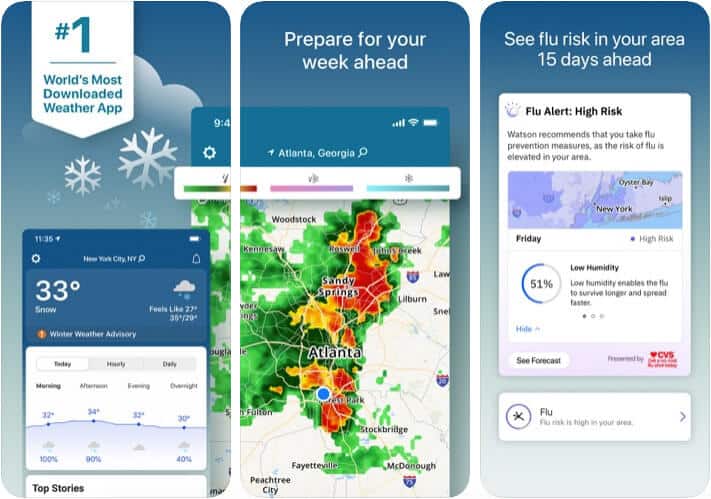 The Weather Channel iPhone and iPad App Screenshot