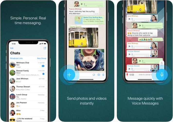WhatsApp iPhone and iPad App Screenshot