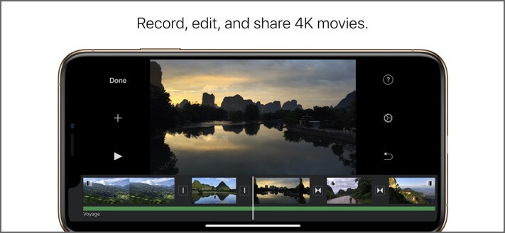 iMovie Video Editing iPhone and iPad App Screenshot
