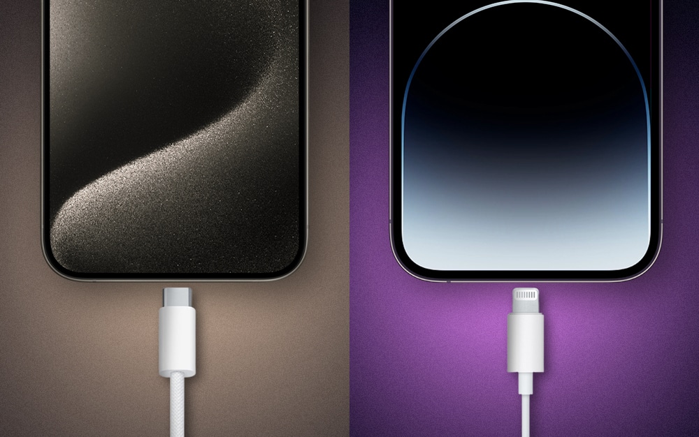 iPhone 15 Pro USB - C vs. iPhone 14 Pro Lightning