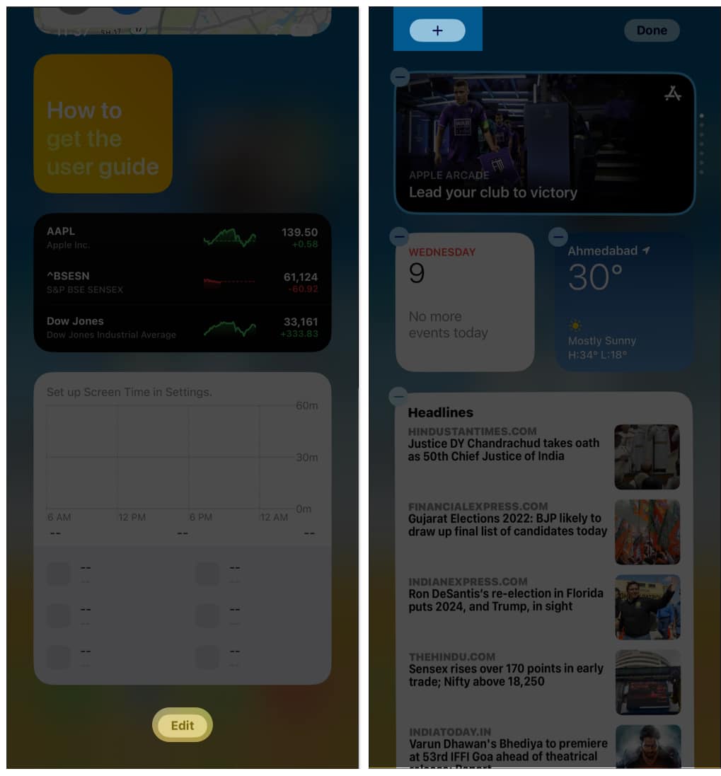 Check battery life using today view on iphone and ipad