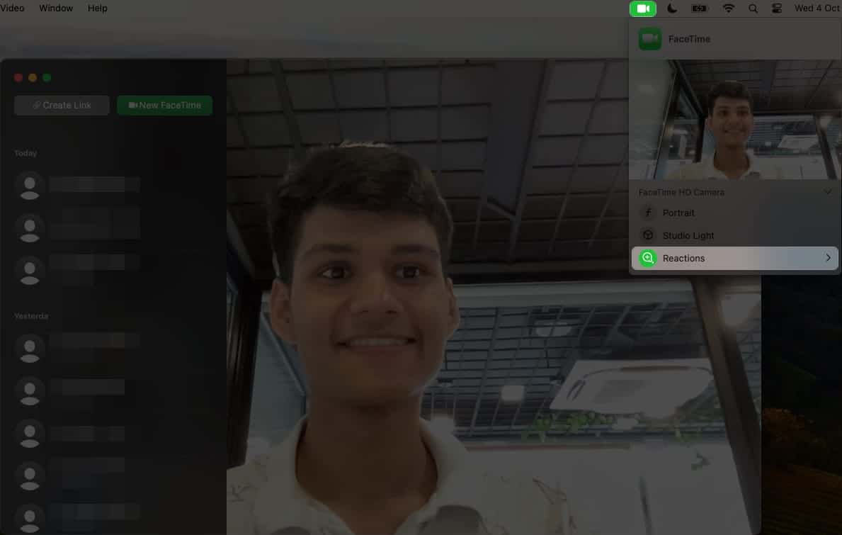 Click-FaceTime-from-menu-bar-Select-reactions