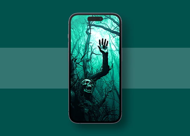 Fear of the Dark Halloween wallpaper for iPhone