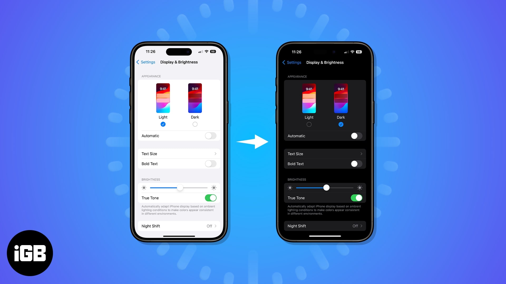 How to turn on dark mode on iphone