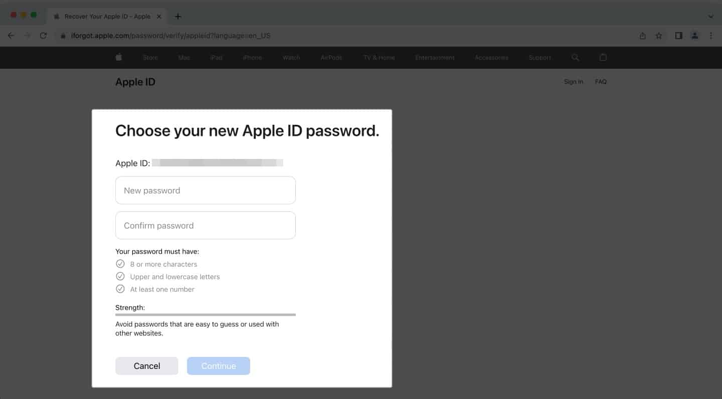 Make a new password
