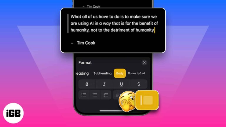 Use block quotes in apple notes on iphone ipad mac