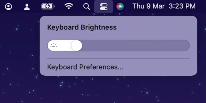 Adjust the slider to your preference