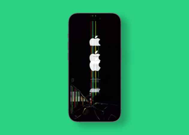 Apple logo glitch wallpaper