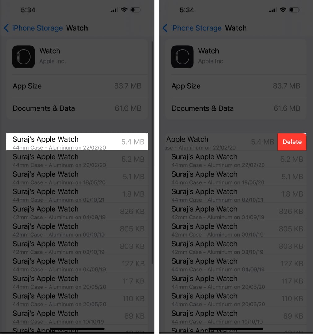 How to delete Apple Watch backups from iPhone iGeeksBlog