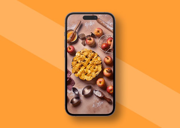 Classic American Thanksgiving dinner iPhone wallpaper