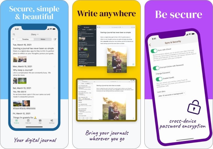 Diarly best journal app for iPhone and iPad