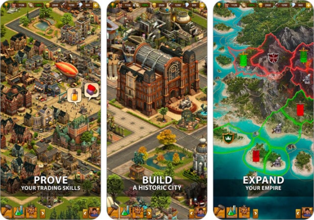 Forge of Empires city builder game for iPhone