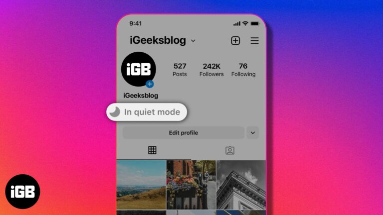 How to turn on or off Quiet Mode in Instagram on iPhone