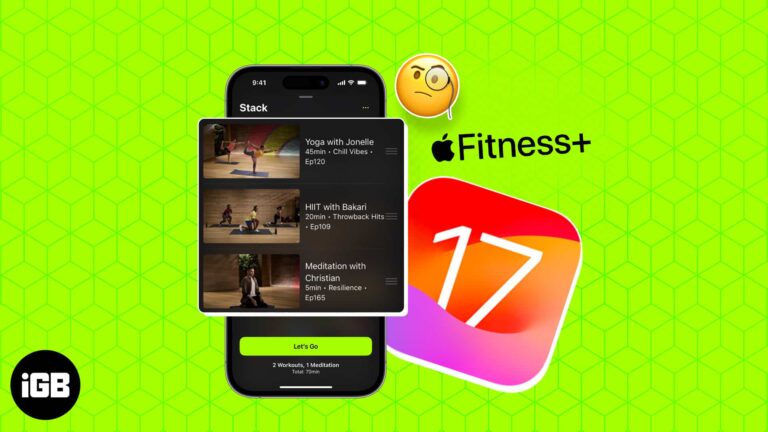 How to use Stacks in Fitness+ in iOS 17