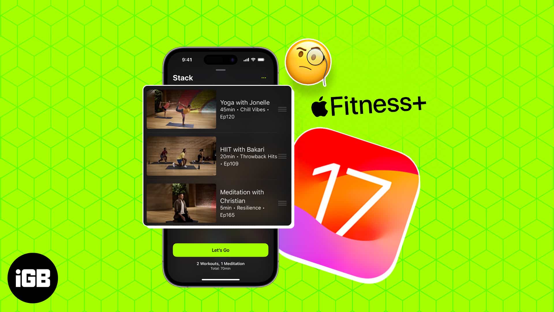 How to use stacks in fitness plus on iphone