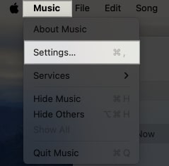 Music, Settings