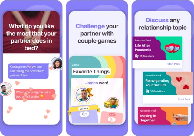 Paired iPhone game for couples to play at home