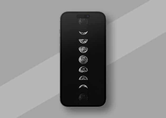 Download Minimalist iPhone wallpapers in 4K Phases of Moon dark minimalist iPhone wallpaper