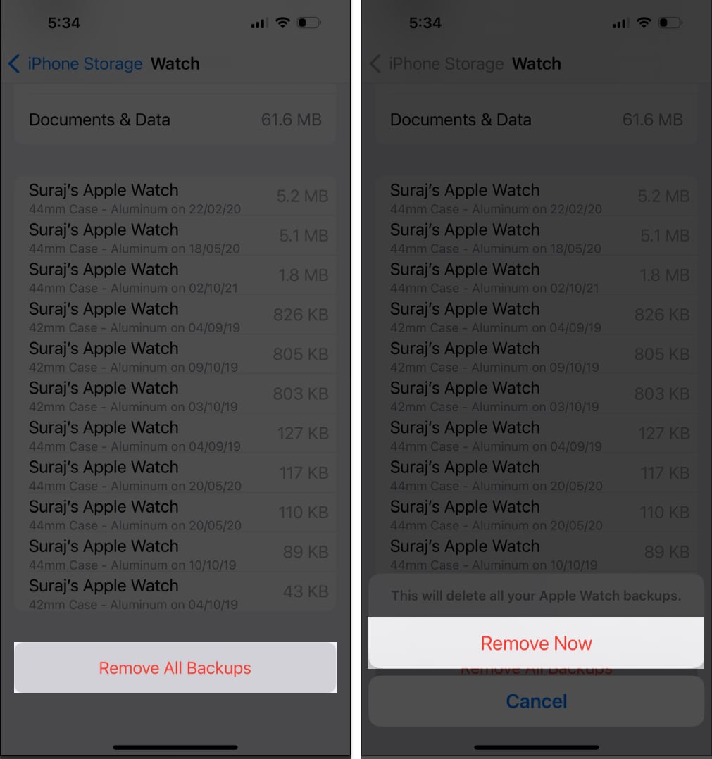How to delete apple watch backups hotsell