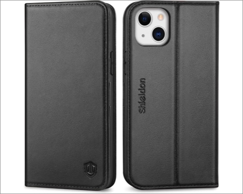 SHIELDON iPhone 14 plus leather case