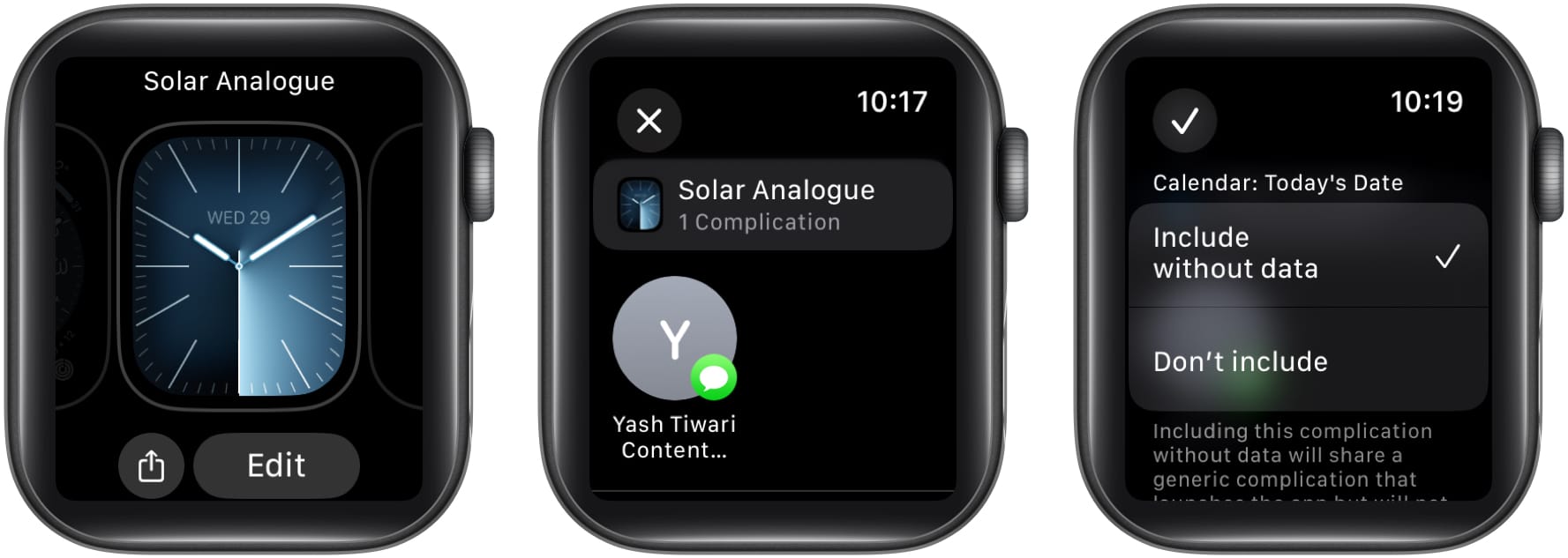 Share Apple Watch face