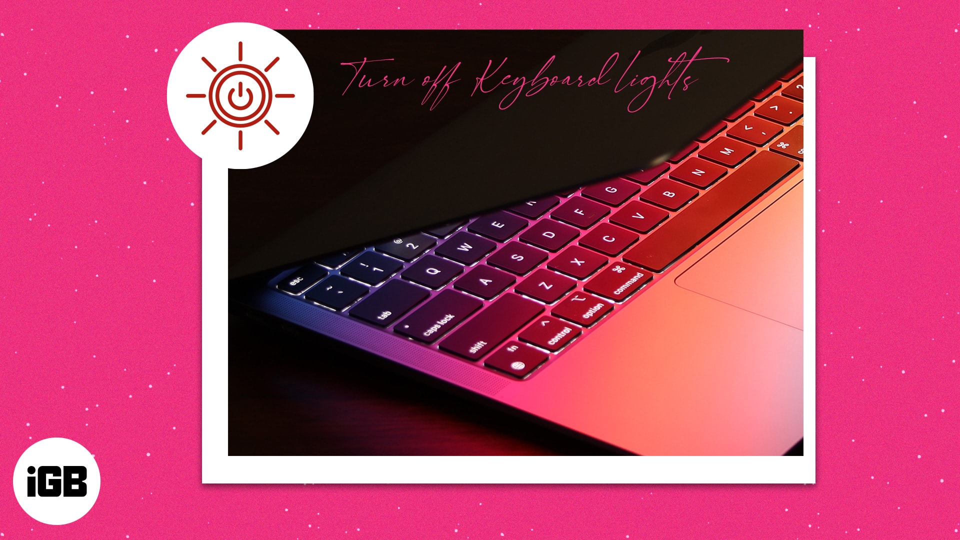 Turn off keyboard lights