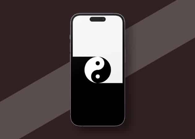 Download Minimalist iPhone wallpapers in 4K Yin and Yang HD iPhone minimalist wallpaper