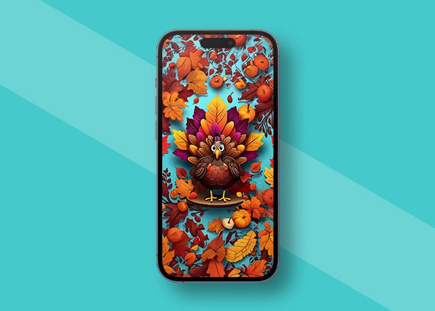 iPhone cute Turkey Thanksgiving wallpaper