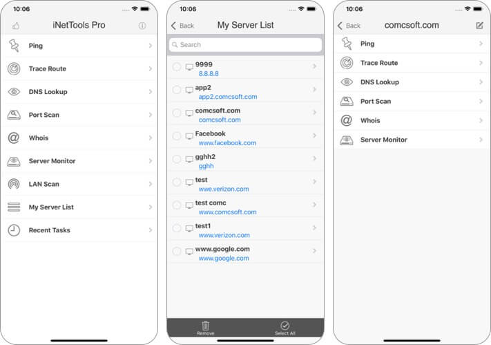 inet tools pro iphone and ipad wifi analyzer app screenshot