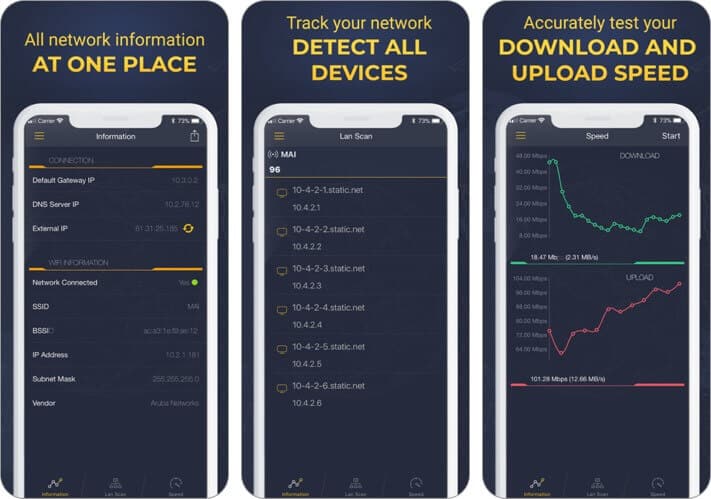 network analyzer master iphone and ipad app screenshot