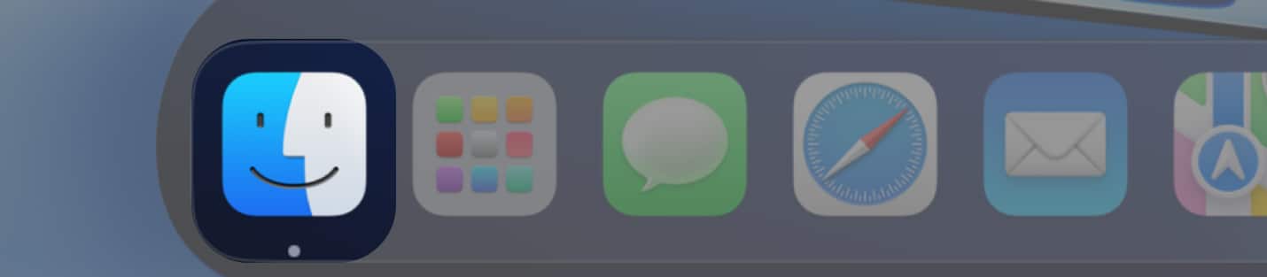open finder from the dock