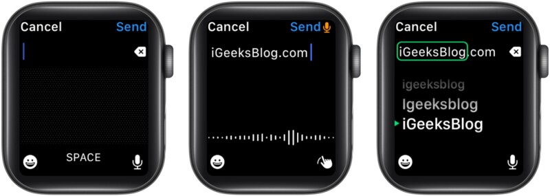 Access webpages on Apple Watch via Messages or Mail app