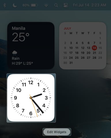 Add widgets to Notification Center