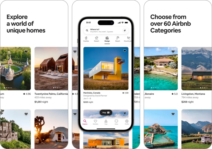 Airbnb best food and travel iPhone app