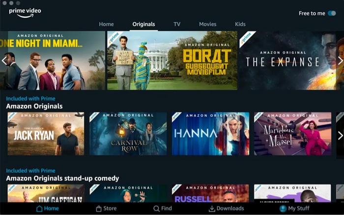 Amazon Prime Video app for ipad