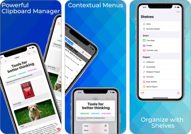 Anybuffer clipboard manager app for iPhone