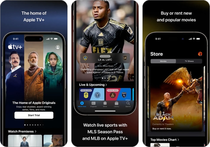 Apple TV Live TV iPhone and iPad app screenshot