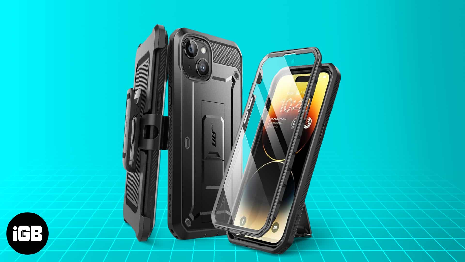 iPhone 15 Plus Waterproof Case with Belt Clip Holster