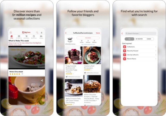 BigOven Recipes & Meal Planner app screenshot