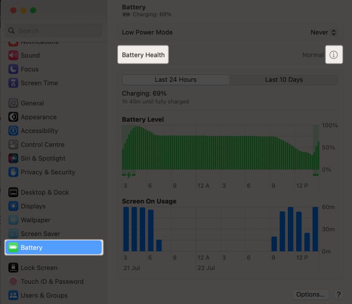 Check Battery health