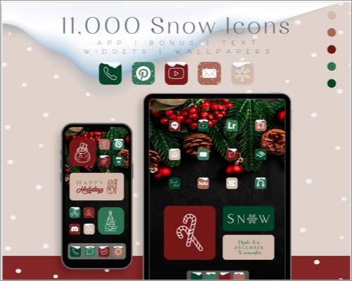 Christmas time app icons