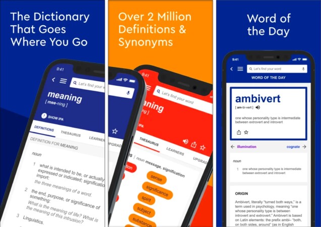 Dictionary Writing App for iPhone and iPad