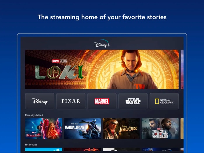 Disney+ app to watch movies on iPad