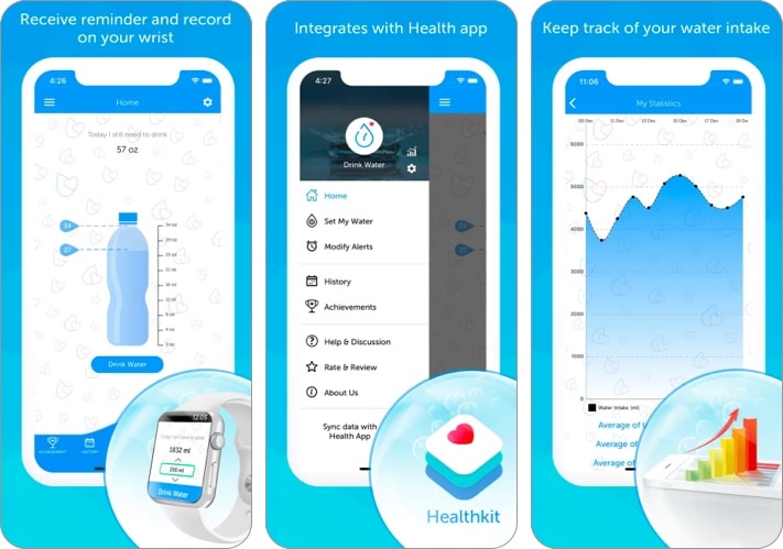 Drink Water best water reminder app for iPhone and Apple Watch