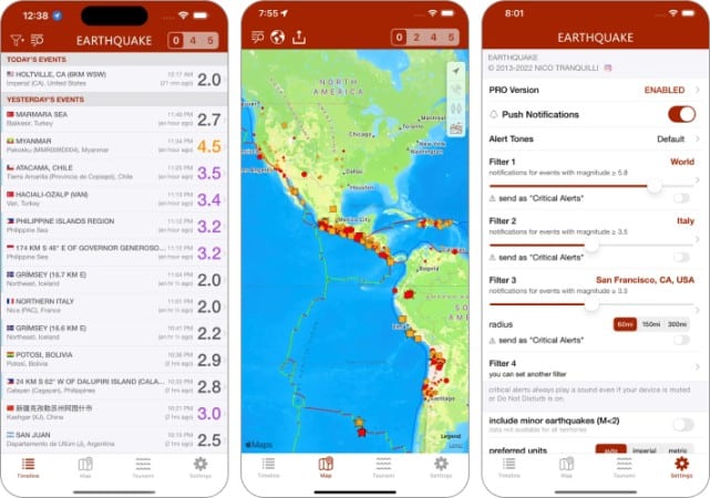 Earthquake alert map app for iphone and ipad 641x450 1 Earthquake Alert & Map App for iPhone and iPad