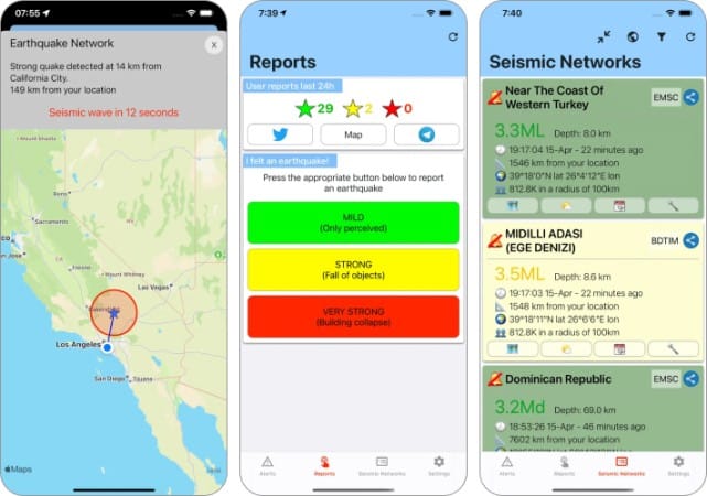 Earthquake Network App for iPhone and iPad
