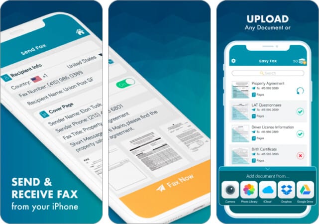 Easy Fax iPhone app