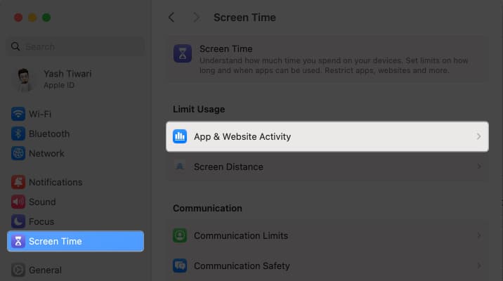Enable App and Website Activity
