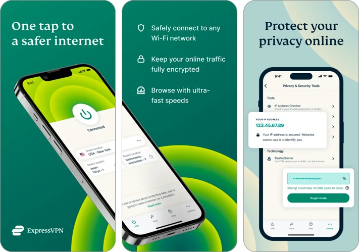 ExpressVPN best security iPhone app