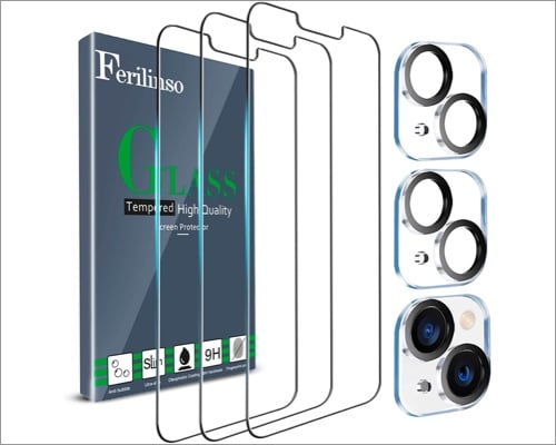 Ferilinso camera and screen protector designed for iPhone 13/Mini